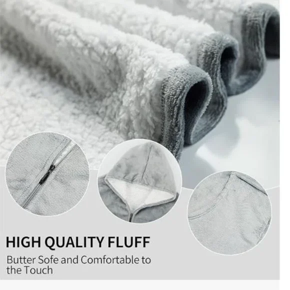 Oversized Wearable Blanket Hoodie.Snuggie Sweatshirt Blankets - Picture 3 of 5